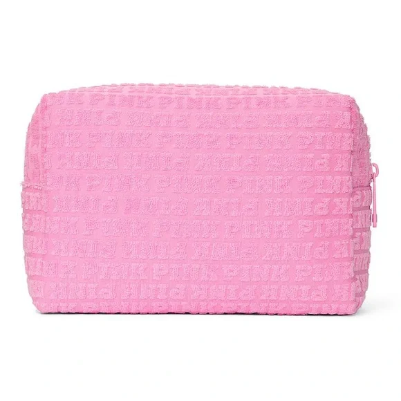 PINK Terry Makeup Bag - Picture 1 of 9